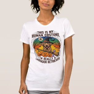 Human Costume Labrador Retriever Halloween Witch H T-Shirt