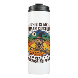 Human Costume Labrador Retriever Halloween Witch H Thermal Tumbler