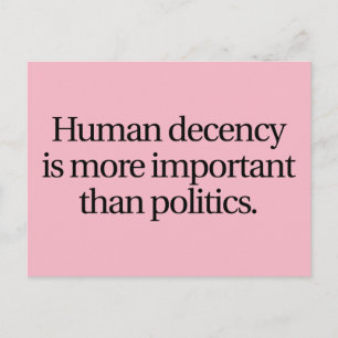 Human Decency Postcard