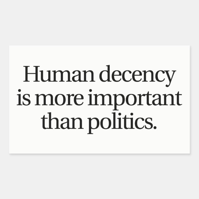 Human Decency Sticker (Front)
