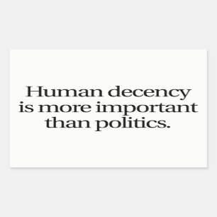 Human Decency Sticker