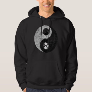 Human & Dog Yin Yang Hand Print & Paw Print 3 Hoodie