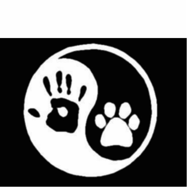 Human/Dog Ying Yang Standing Photo Sculpture (Front)
