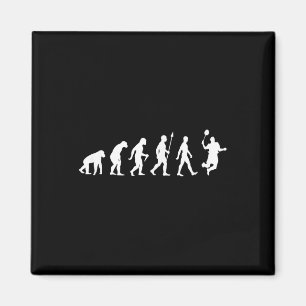Human Evolution , Badminton Player Version Magnet