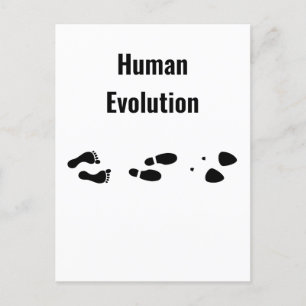 Human Evolution Barefoot to Heels Postcard
