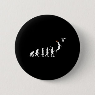 Human Evolution Basketball 6 Cm Round Badge