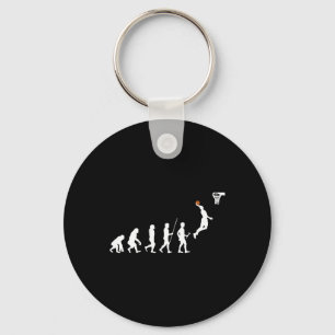 Human Evolution Basketball Key Ring