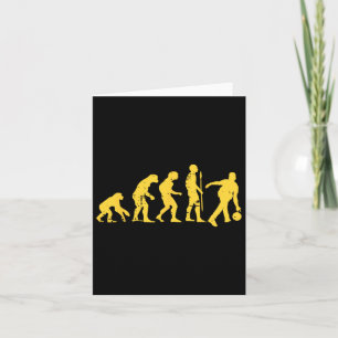 Human Evolution Bowling Funny Bowler Men Women Kid Card
