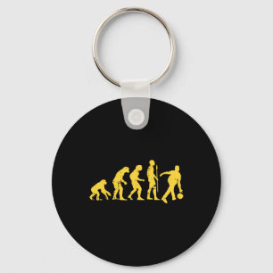 Human Evolution Bowling Funny Bowler Men Women Kid Key Ring