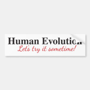 Human Evolution Bumper Sticker