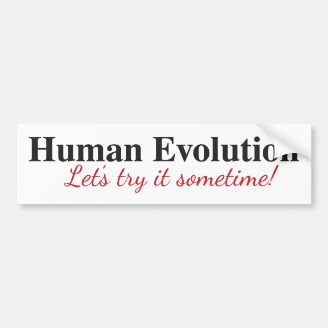 Human Evolution Bumper Sticker (Front)