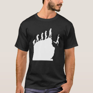Human Evolution Cliff Diving Extreme Jumping Cliff T-Shirt