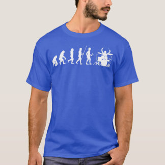 Human Evolution Drummer  T-Shirt