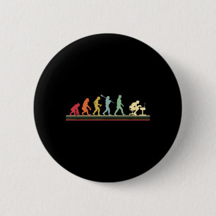 Human Evolution Into A Computer Geek Funny Graphic 6 Cm Round Badge