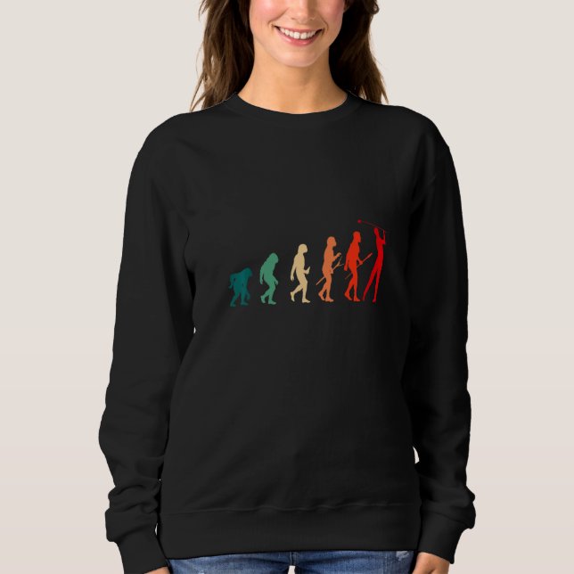Human Evolution Outdoor Game Golf Course Sweatshirt (Front)