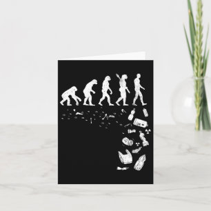 Human Evolution Pollution Cool Earth Day Lover Gif Card