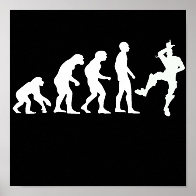 Human Evolution Take That L Emote Dance  Poster (Front)