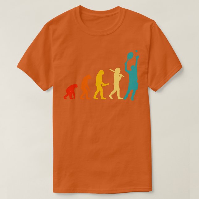 Human Evolution   Tennis  T-Shirt (Design Front)