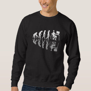 Human Evolution Web Designer Humour Digital Sweatshirt