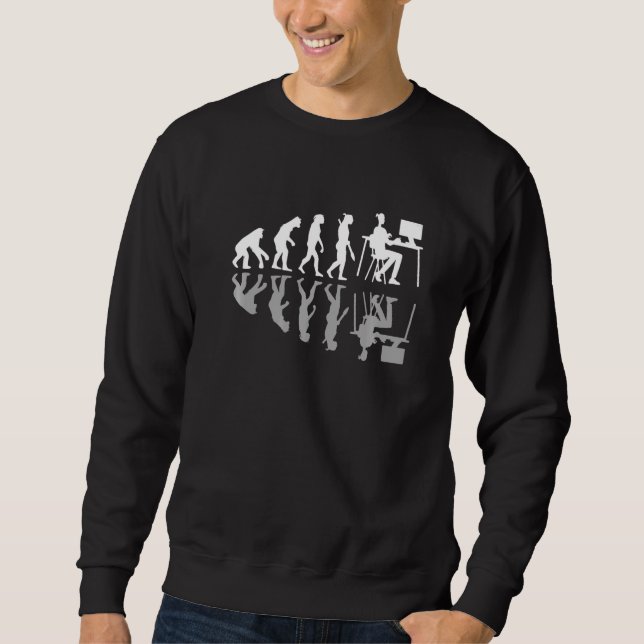 Human Evolution Web Designer Humour Digital Sweatshirt (Front)