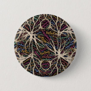 Human Experience Inspirational Word Art     6 Cm Round Badge