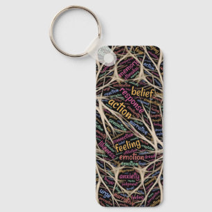 Human Experience Inspirational Word Art    Key Ring