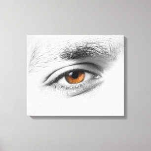Human eye closeup canvas print