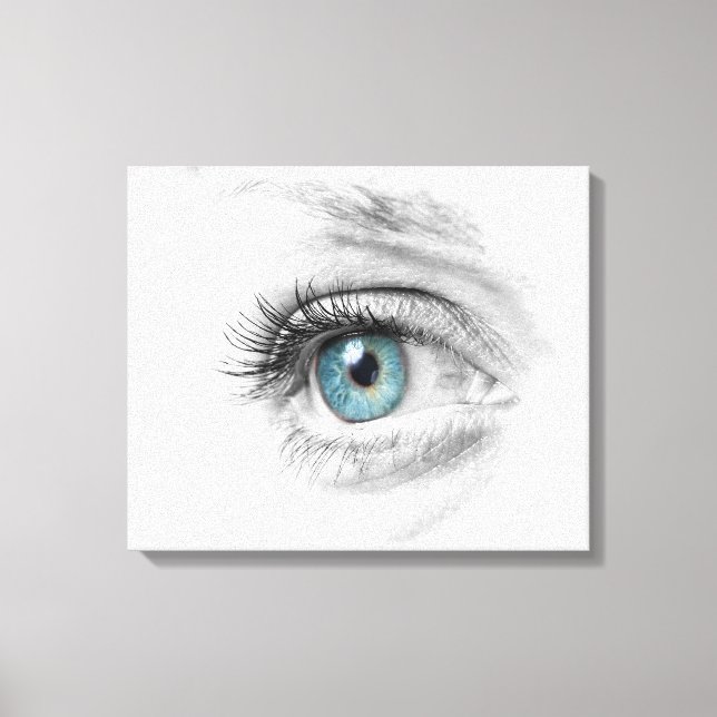 Human eye closeup canvas print (Front)