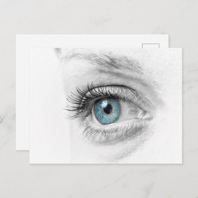 Human eye closeup postcard (Front/Back)