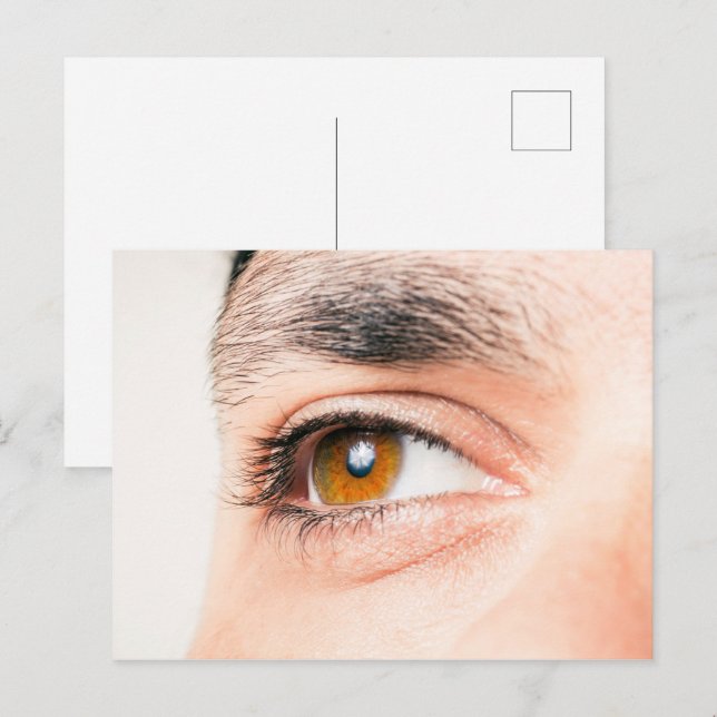 Human eye closeup postcard (Front/Back)
