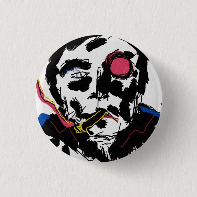 Human face Funky Button (Front)