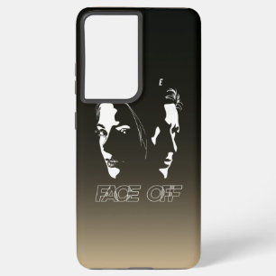 Human Face-off Silhouette Art   Samsung Galaxy Case