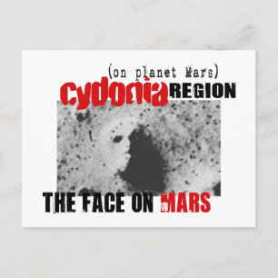 Human Face on Planet Mars Postcard