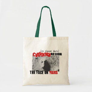 Human Face on Planet Mars Tote Bag
