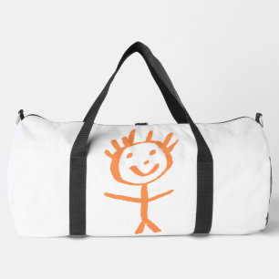 human figurine duffle bag