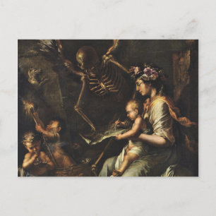 Human Frailty - Salvator Rosa 1656 Postcard