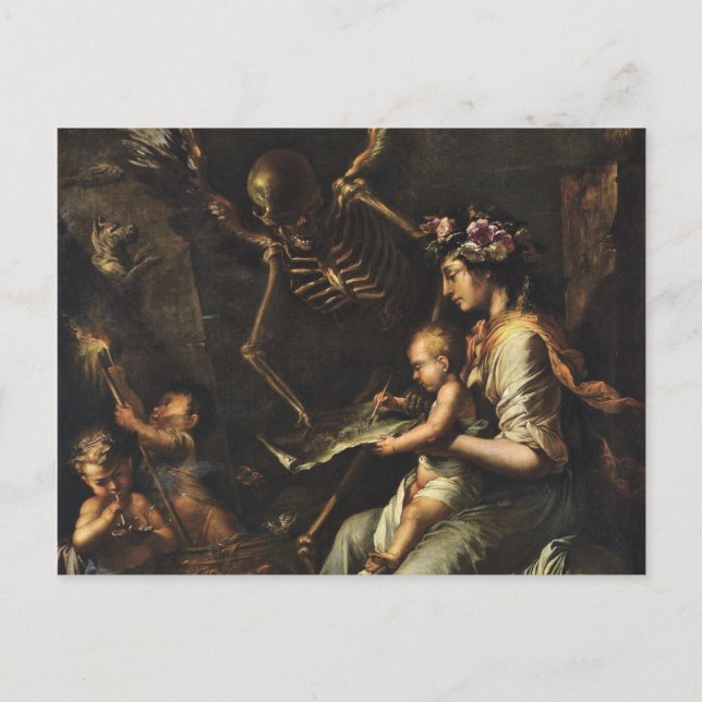 Human Frailty - Salvator Rosa 1656 Postcard (Front)