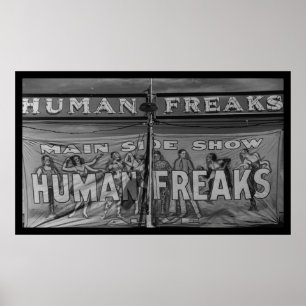 Human Freaks Side Show Poster