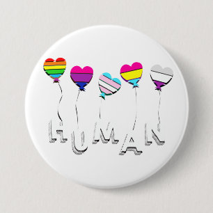Human - Gay Lesbian Bisexual Transgender Pansexual 7.5 Cm Round Badge