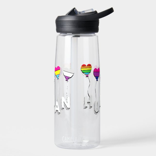 Human - Gay Lesbian Bisexual Transgender Pansexual Water Bottle (Left)