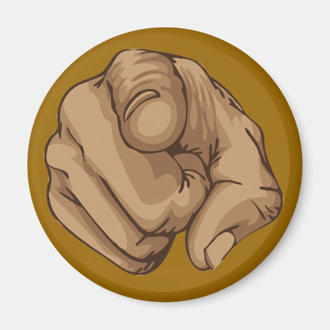 Human Hand With Finger Pointing Magnet (Front)