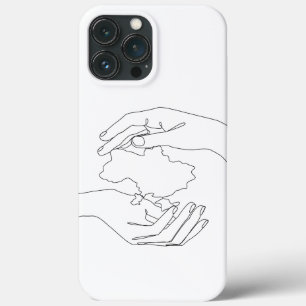 Human hands protect Ukraine. Ukrainian iPhone 13 Pro Max Case