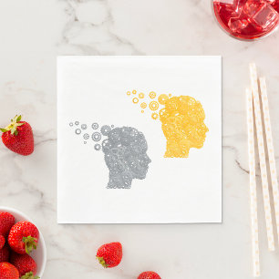 Human Head Gears Napkin