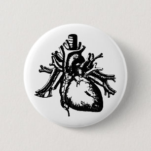 Human Heart 6 Cm Round Badge