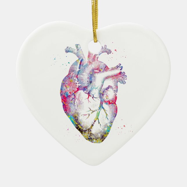 Human Heart Ceramic Tree Decoration (Front)