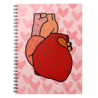 Human Heart with Love in Different Languages Notebook