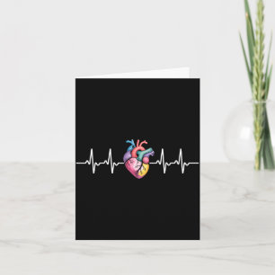 Human Heartbeat Ecg Cardiology Anatomical Medical  Card