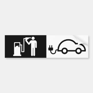 Human Icon Harikari Gas Pump Electric Green Car Bumper Sticker