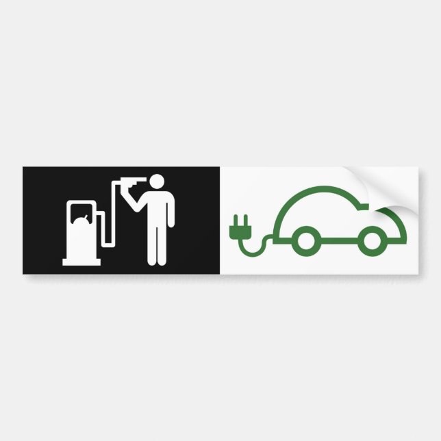 Human Icon Kamikaze fuel addict Electric Green Car Bumper Sticker (Front)