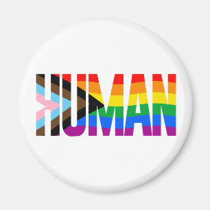 Human Inclusivity Pride Flag Magnet